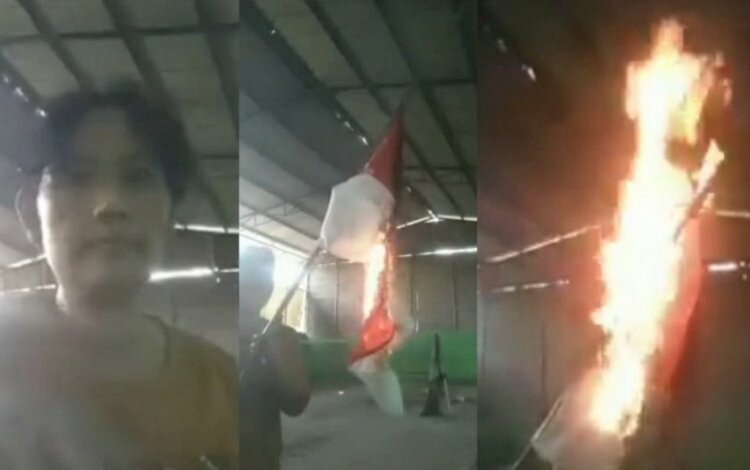 Pelaku Pembakaran Bendera Merah Putih di Karawang Dibawa ke RS Jiwa