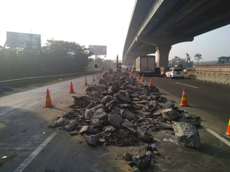 Ada Perbaikan di Empat Titik Jalan Tol Jakarta-Cikampek hingga Senin Besok